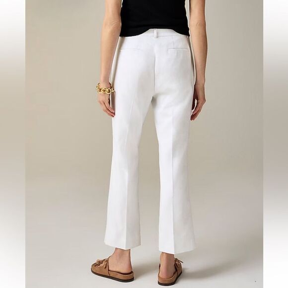 NWT J CREW Tall Kaya pant in stretch linen blend in Flax Ivory - Picture 4 of 8